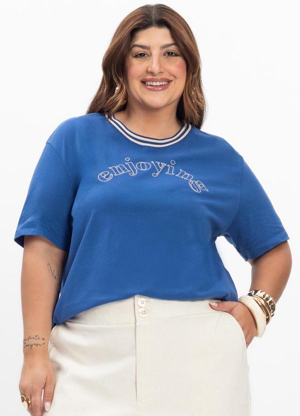 Secret Glam - Blusa Feminina Plus Size Azul 2