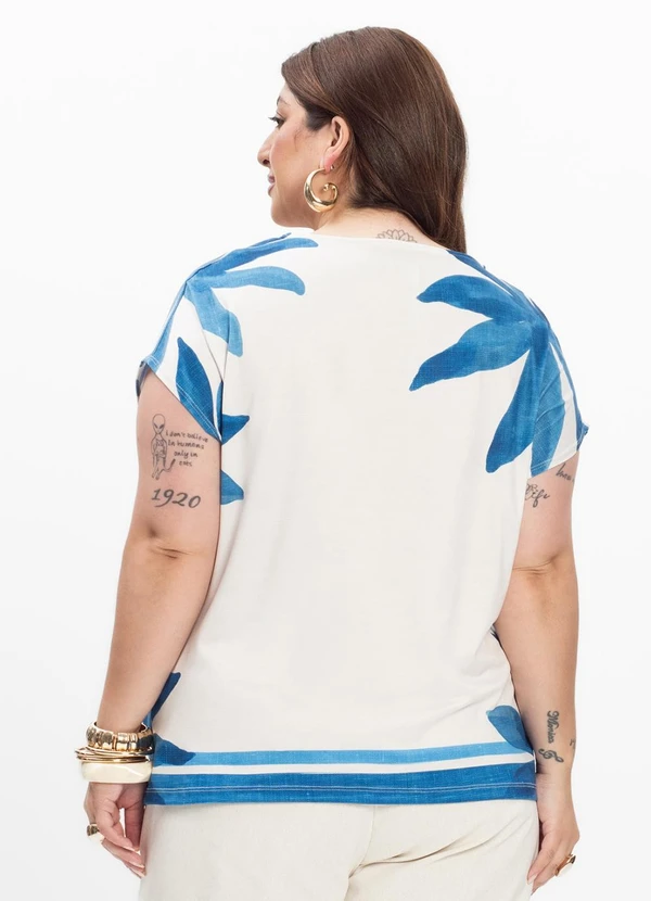 Secret Glam - Blusa Feminina Plus Size Azul 2
