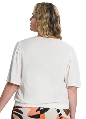Secret Glam - Blusa Feminina Plus Size Bege - SECRET GLAM