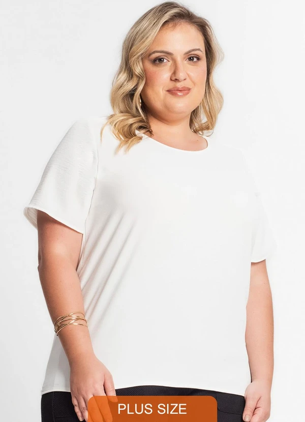 Secret Glam - Blusa Feminina Plus Size Bege