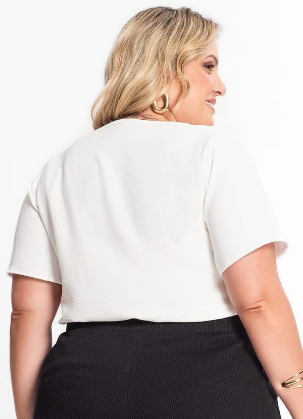 Secret Glam - Blusa Feminina Plus Size Bege 2
