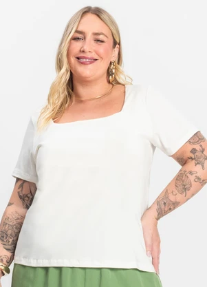 Secret Glam - Blusa Feminina Plus Size Bege - SECRET GLAM