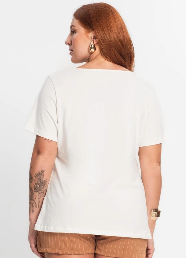 Secret Glam - Blusa Feminina Plus Size Bege 2