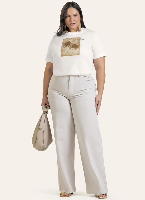 Secret Glam - Blusa Feminina Plus Size Bege 2