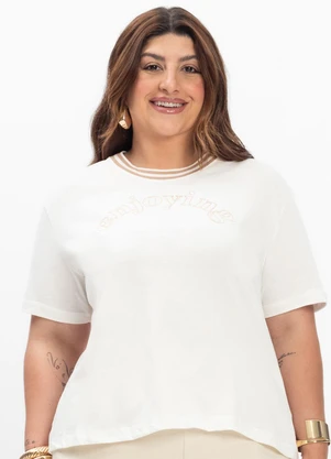 Secret Glam - Blusa Feminina Plus Size Bege - SECRET GLAM