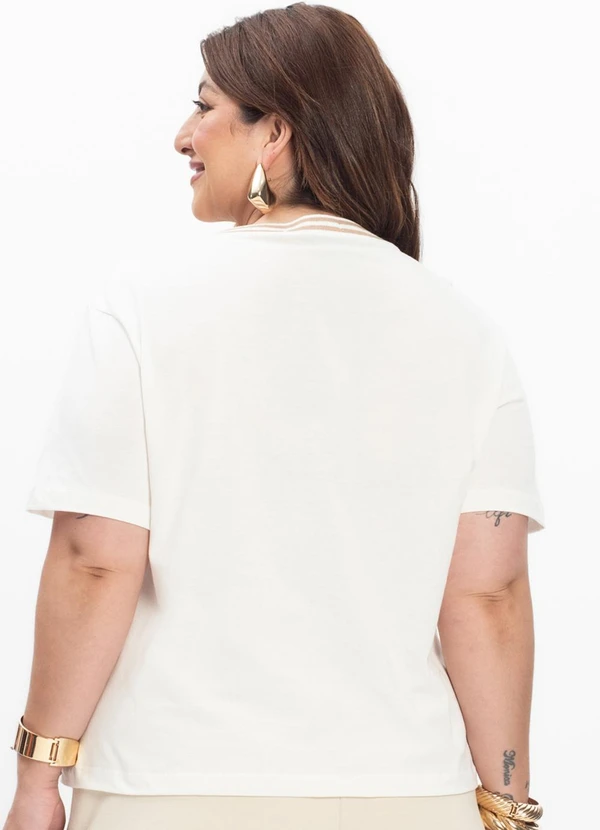 Secret Glam - Blusa Feminina Plus Size Bege 2