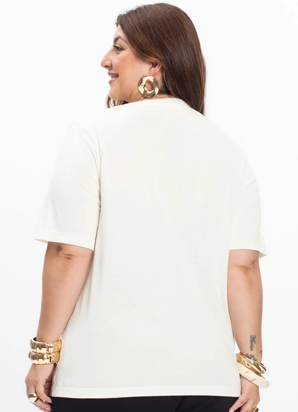 Secret Glam - Blusa Feminina Plus Size Bege 2