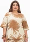 Secret Glam - Blusa Feminina Plus Size Bege - variação: Bege