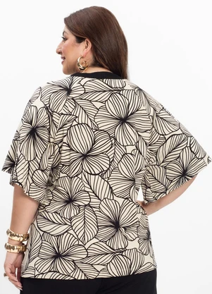 Secret Glam - Blusa Feminina Plus Size Bege - SECRET GLAM