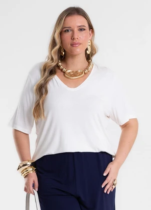 Secret Glam - Blusa Feminina Plus Size Bege - SECRET GLAM