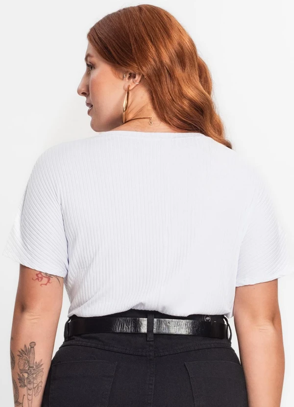 Secret Glam - Blusa Feminina Plus Size Branco 2