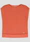 Cereja Rosa - Blusa Feminina Plus Size Canelado Relevo Laranja - variação: Laranja