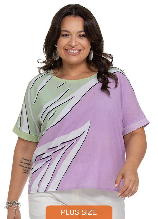 Secret Glam - Blusa Feminina Plus Size Color Verde
