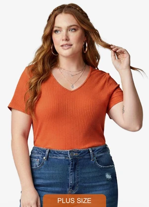 Infinita Cor - Blusa Feminina Plus Size da Laranja - INFINITA COR