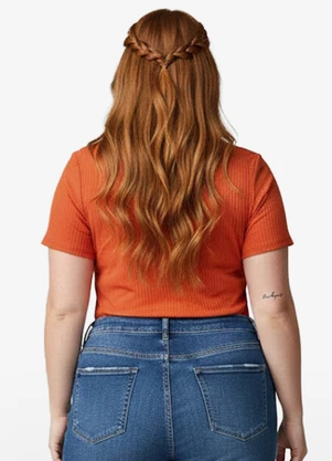 Infinita Cor - Blusa Feminina Plus Size da Laranja - INFINITA COR