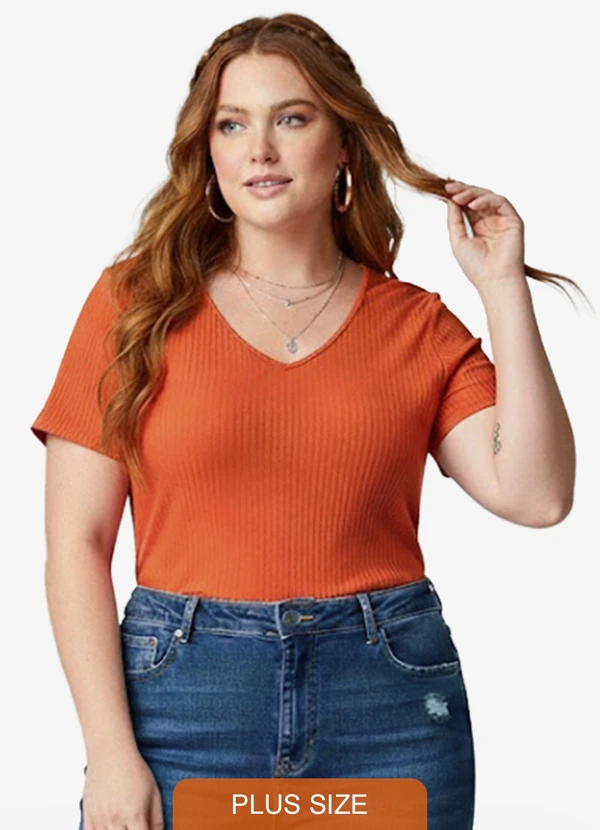 Infinita Cor - Blusa Feminina Plus Size da Laranja