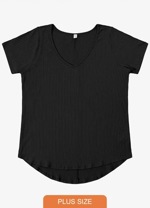 Infinita Cor - Blusa Feminina Plus Size da Preto - INFINITA COR