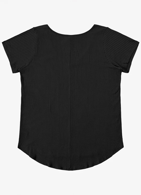 Infinita Cor - Blusa Feminina Plus Size da Preto 2