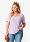 Infinita Cor - Blusa Feminina Plus Size da Verde - variação: Roxo