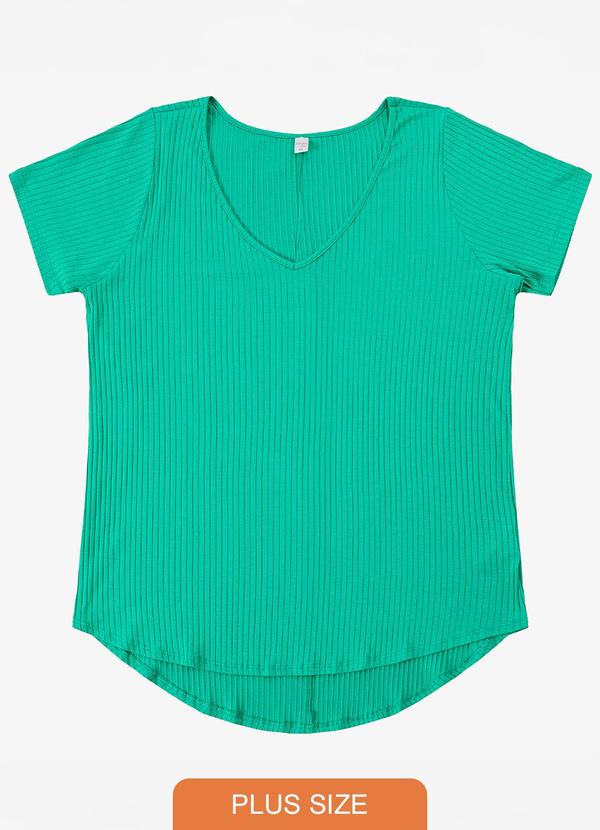 Infinita Cor - Blusa Feminina Plus Size da Verde 1
