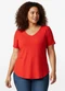Infinita Cor - Blusa Feminina Plus Size da Verde - variação: Vermelho