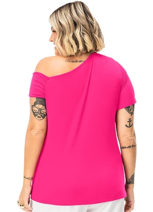 Secret Glam - Blusa Feminina Plus Size em Malha Soft Rosa - SECRET GLAM