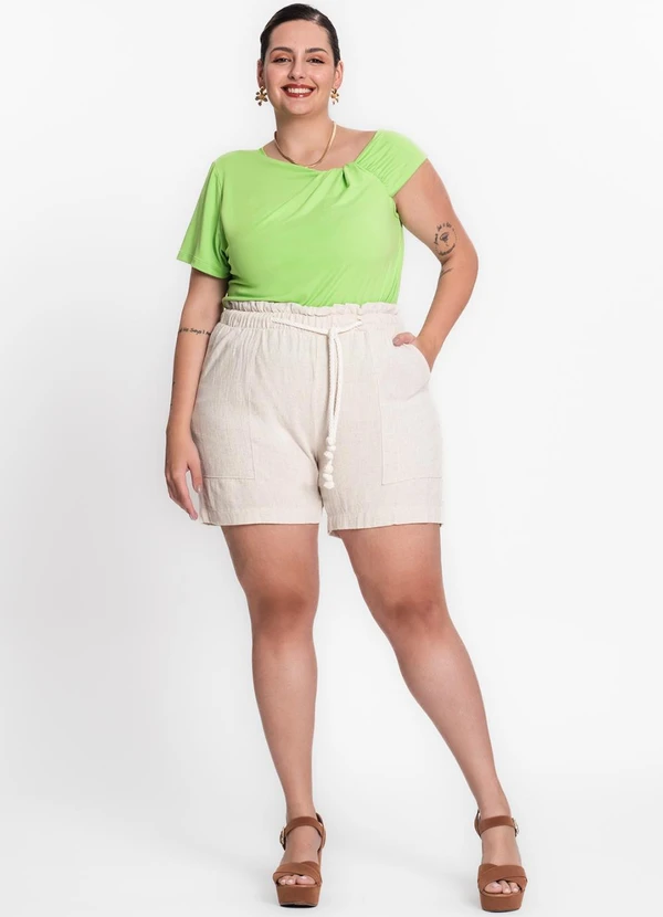 Secret Glam - Blusa Feminina Plus Size em Malha Soft Verde 3