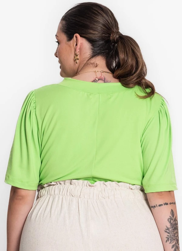 Secret Glam - Blusa Feminina Plus Size em Malha Soft Verde 2