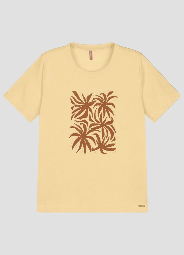 Cereja Rosa - Blusa Feminina Plus Size em Meia Malha Bege
