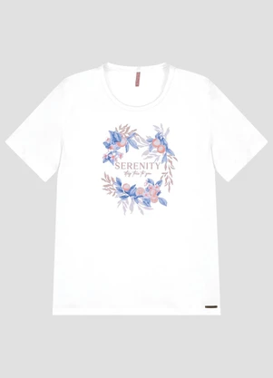 Cereja Rosa - Blusa Feminina Plus Size em Meia Malha Branco - CEREJA ROSA