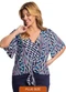 Secret Glam - Blusa Feminina Plus Size Geométrica Azul - variação: Azul