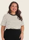 Secret Glam - Blusa Feminina Plus Size Gola Redonda Branco - variação: Branco