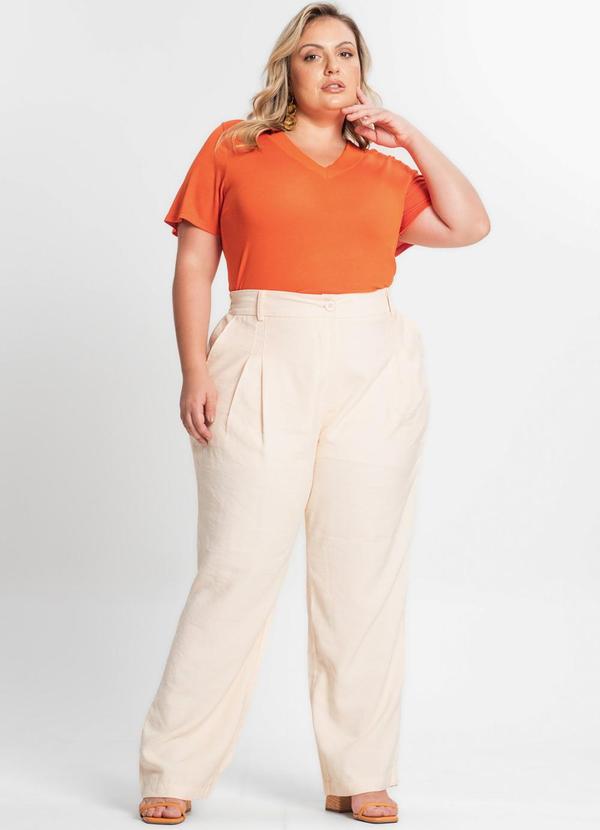 Secret Glam - Blusa Feminina Plus Size Laranja 3