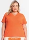 Secret Glam - Blusa Feminina Plus Size Preto - variação: Laranja