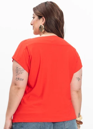 Secret Glam - Blusa Feminina Plus Size Laranja - SECRET GLAM