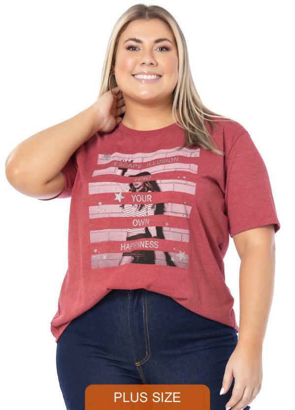 Miss Masy Plus - Blusa Feminina Plus Size Maria Julia Vermelho
