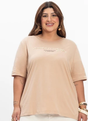 Secret Glam - Blusa Feminina Plus Size Marrom - SECRET GLAM
