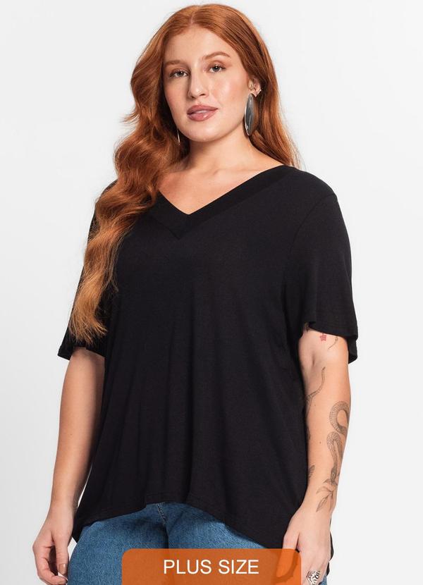 Secret Glam - Blusa Feminina Plus Size Preto