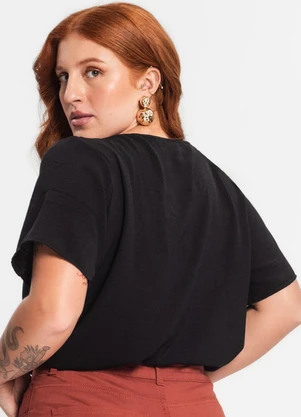 Secret Glam - Blusa Feminina Plus Size Preto - SECRET GLAM