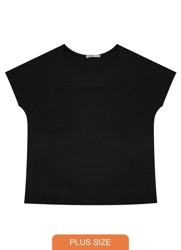 Secret Glam - Blusa Feminina Plus Size Preto