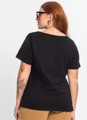 Secret Glam - Blusa Feminina Plus Size Preto - SECRET GLAM
