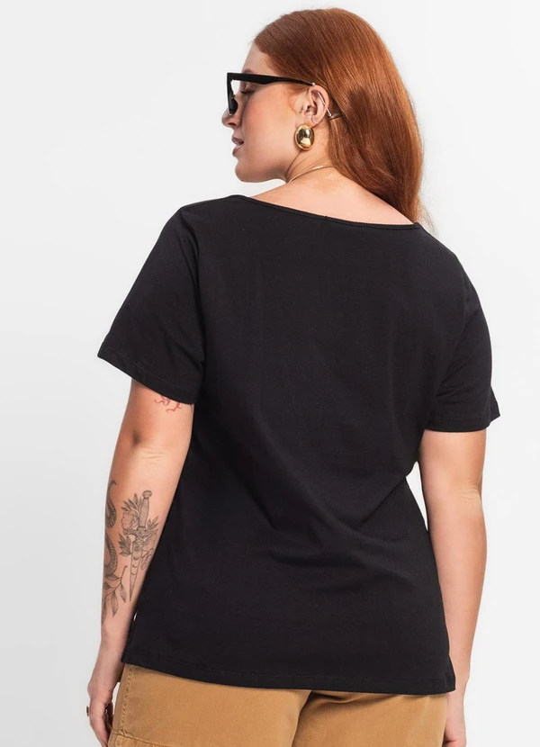 Secret Glam - Blusa Feminina Plus Size Preto 2