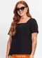 Secret Glam - Blusa Feminina Plus Size Bege - variação: Preto