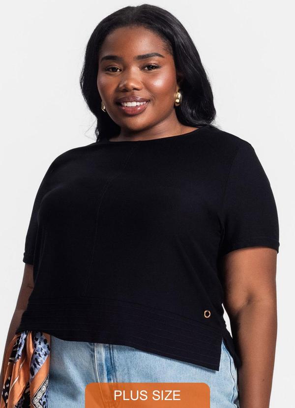 Secret Glam - Blusa Feminina Plus Size Preto