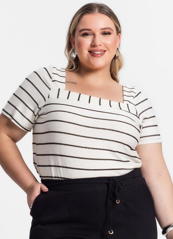 Secret Glam - Blusa Feminina Plus Size Preto