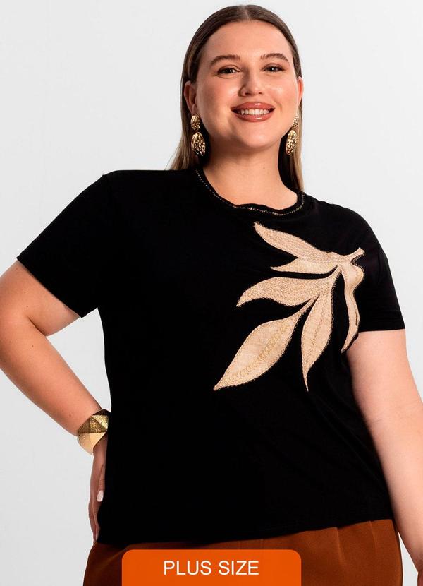 Secret Glam - Blusa Feminina Plus Size Preto