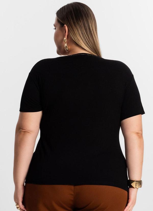 Secret Glam - Blusa Feminina Plus Size Preto 2
