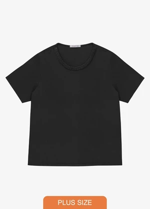 Secret Glam - Blusa Feminina Plus Size Preto - SECRET GLAM