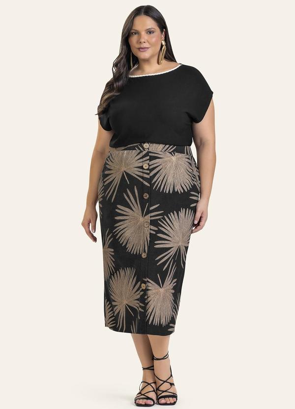 Secret Glam - Blusa Feminina Plus Size Preto 2