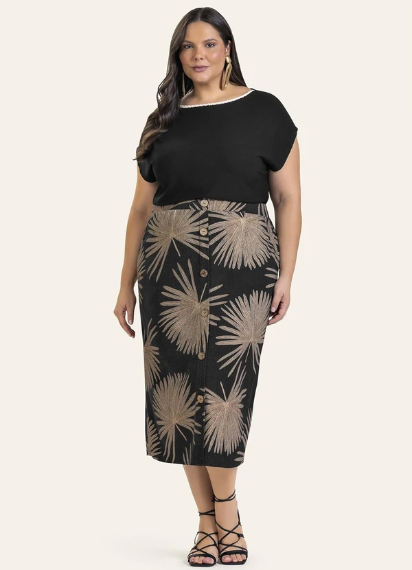 Secret Glam - Blusa Feminina Plus Size Preto 2